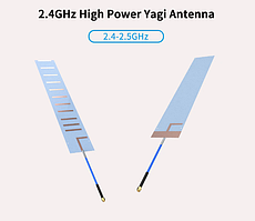 Wi-Fi антена спрямованої дії Yagi 2,4 ГГц, 50 Вт для дронів, для антидронових пристроїв