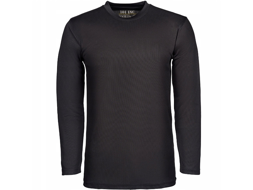 Сорочка швидковисихна термоактивна 101INC Tactical Quick Dry Long Sleeve Чорна, фото 1