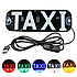 Автомобільна світлодіодна табличка таксі, LED табло TAXI з підсвіткою, з роботою живленням від USB, зелений, фото 2