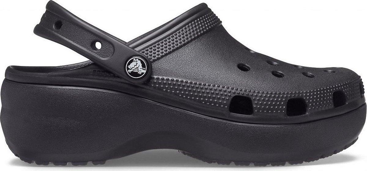 Crocs Clog CLASSIC PLATFORM Black Жіночі Сабо Крокс Класик чорні