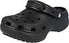 Crocs Clog CLASSIC PLATFORM Black Жіночі Сабо Крокс Класик чорні, фото 7