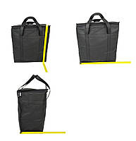 Компактна містка термосумка 20 літрів. Сумки-холодильники термосумки. Чорна термо сумка для пікніка, фото 10