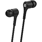 Навушники з мікрофоном D3, Чорні / Дротова гарнітура для телефону / Вакуумні навушники, фото 2