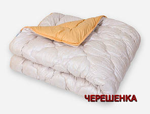 Демісезонна двоспальна ковдра стьобана 175х215 см мікрофібра / холоофайбер двостороння, фото 1