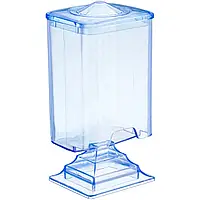 Контейнер-подставка для безворсовых салфеток, ватных дисков (пластиковый), прозрачный, прозрачно-голубой