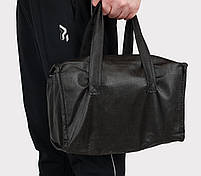 Ізотермічна сумка термосумка 5 літрів. Сумки-холодильники термосумки. Чорна термо сумка для їжі та напоїв, фото 8