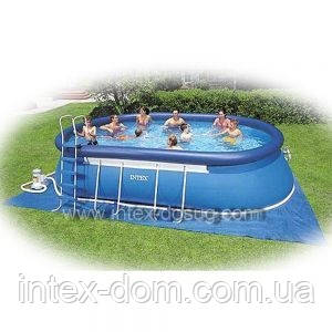Надувний басейн «Oval frame pool set» intex 54432 київ
