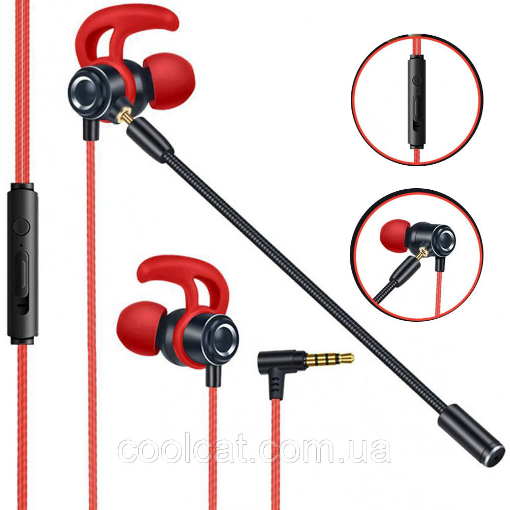 Навушники вакуумні GM101, з мікрофоном / Дротові навушники для ігор навушники з шумозаглушенням