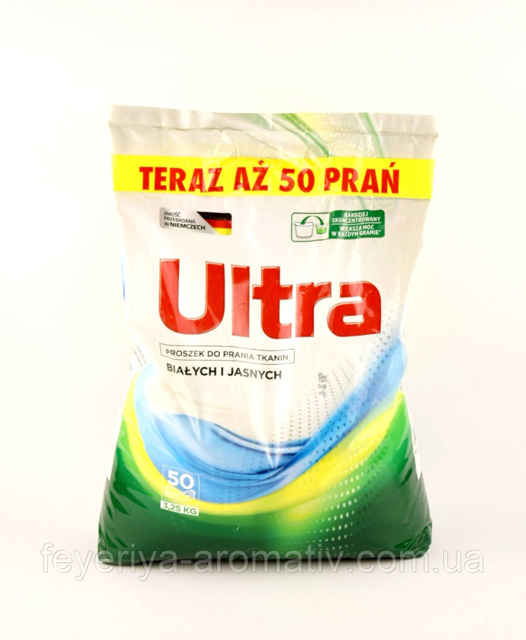 Пральний порошок для білих та світлих речей Ultra 50 циклів прання 3,25 кг Польща ДЕФЕКТ УПАКОВКИ