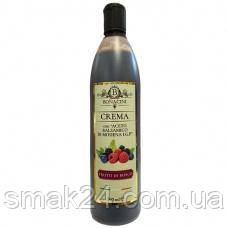 Крем-соус з бальзамічним оцтом і смаком лісових ягід Bonacini Crema Frutti di Bosco 500 мл Італія