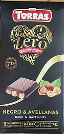Шоколад Torras Dark & Hazelnuts чорний з лісовим горіхом 150 г. Іспанія