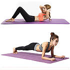 Килимок для йоги та фітнесу 173х61х0,5 см, Фіолетовий / EVA килимок для спорту / Мат для йоги / Йогомат, фото 2