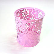 Підставка для ручок кругла 80х80х100 мм металева  ⁇  Підставка для ручок метал квіти