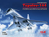 Збірна модель (1:144) Радянський надзвуковий пасажирський літак Ту-144, фото 3