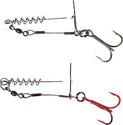 Оснастка Savage Gear Carbon49 Corkscrew Stinger #3/0 31kg 2pcs (123509)