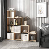 Стелаж для дому, поличка для книг та іграшок, розділювач кімнати на 10 осередків M-40, фото 4