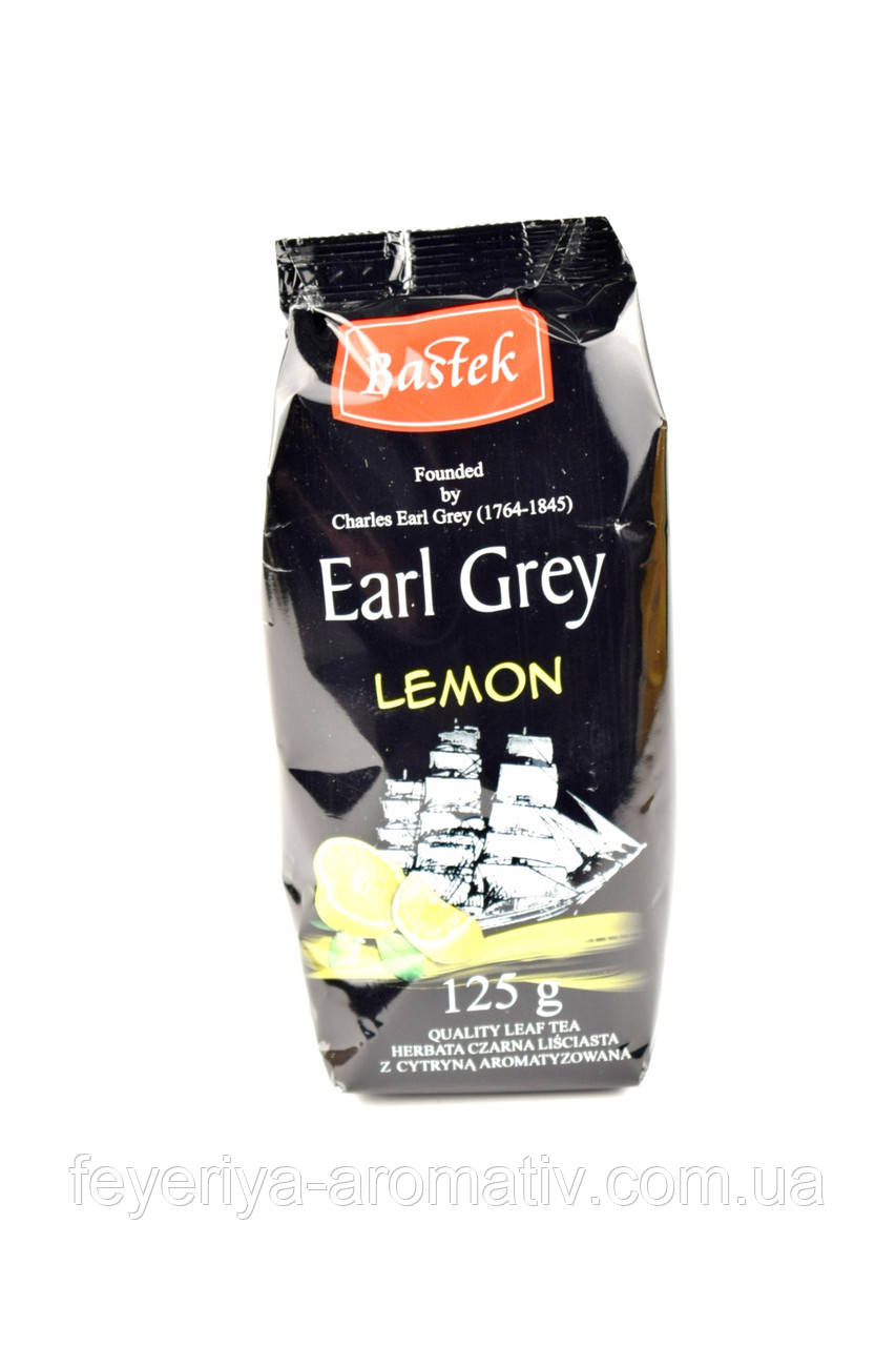 Чай чорний з лимоном BASTEK Earl Grey LEMON 125гр. (Польща)