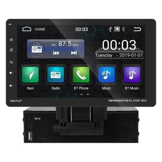 Автомагнітола 1 DIN CML-PLAY 9010A з 9" сенсорним екраном USB /BT/ GPS/ Wi-fi/ Android 9.0