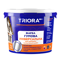 Фарба гумова 1,2кг RAL 9004 Чорний TRIORA тріора| для даху криші оцинковки фасаду пінопласту