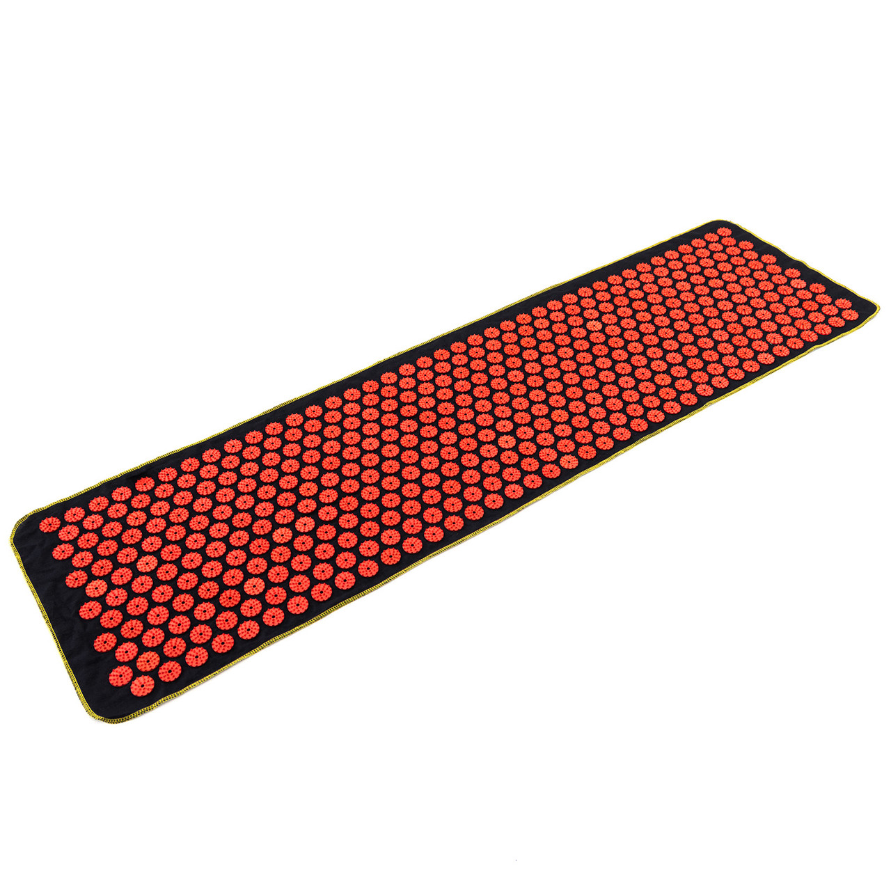 Масажний килимок Аплікатор Кузнєцова (акупунктурний ігольчатий масажер для спини) OSPORT Lite 145 (apl-010) Чорно-червоний