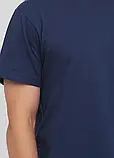 Футболка чоловіча базова, стильна повсякденна, однотонна бавовняна якісна темно синя, stedman, фото 4