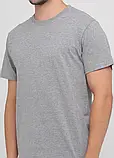 Футболка чоловіча базова, стильна повсякденна, однотонна бавовняна якісна сіра, польша stedman, фото 3