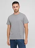 Футболка чоловіча базова, стильна повсякденна, однотонна бавовняна якісна сіра, польша stedman, фото 2