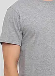 Футболка чоловіча базова, стильна повсякденна, однотонна бавовняна якісна сіра, польша stedman, фото 4