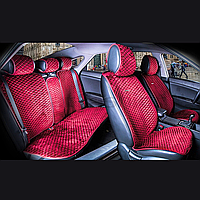 Универсальные накидки на сиденья автомобиля, модель City Бордо (комплект на передние и задние сидения)