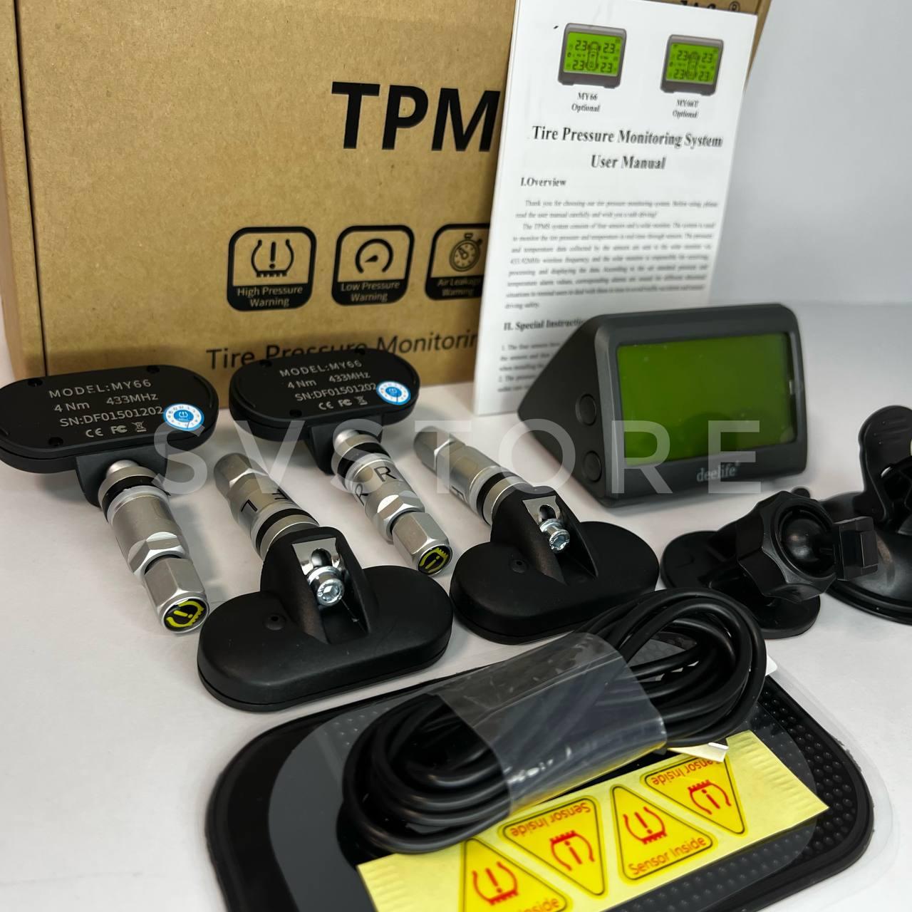 Система контролю тиску в шинах (USB/TPMS/ Android).Внутрішні датчики тиску в шинах 4 шт.MY66T-IN-UA