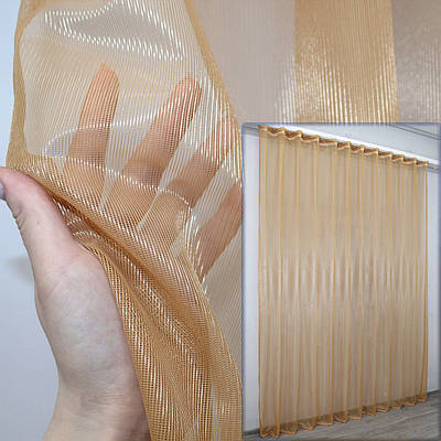 Тюль  мікро-сітка нейлонова. Колір карамельний. Код 1236т