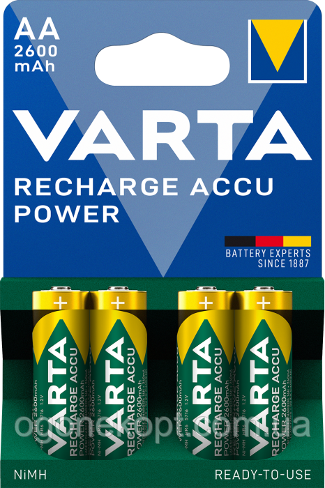 Акумулятори Varta — Rechargeable АА HR6 2600mAh 1.2V