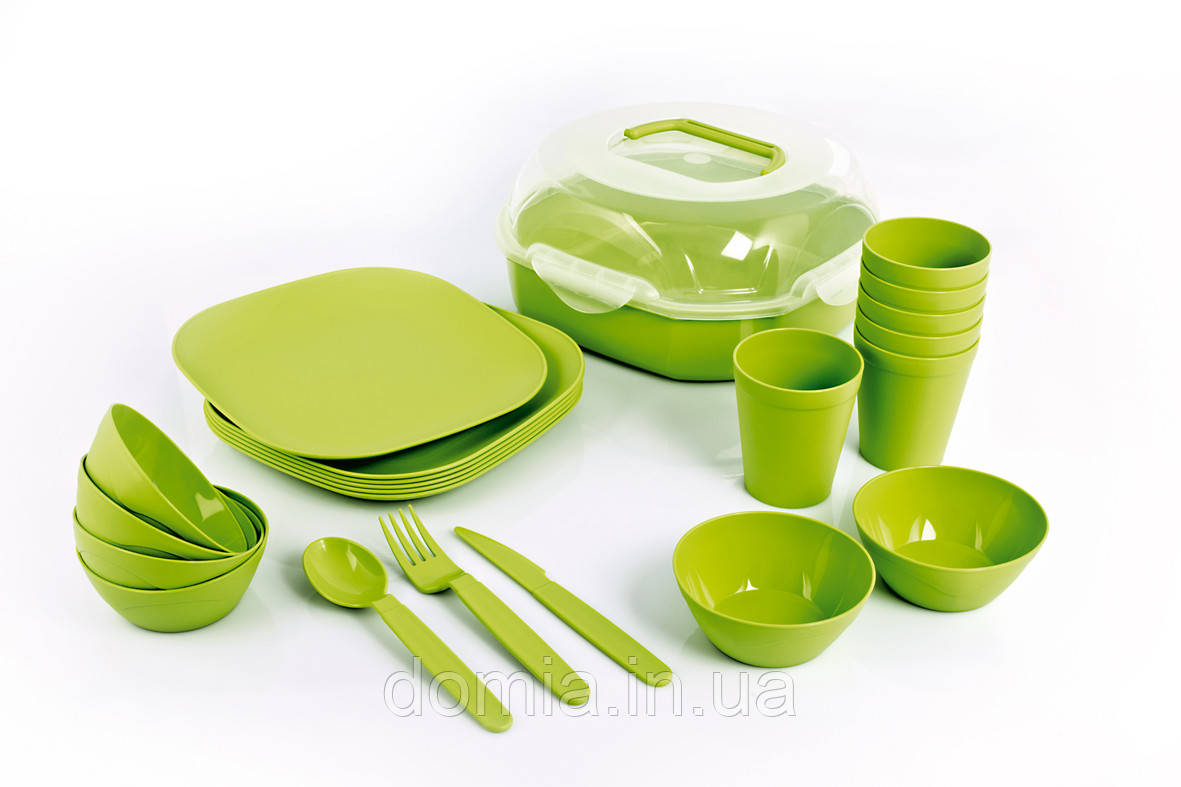Набір для пікніка PREMIUM на 6 персон (38 предметів) UCSAN Plastik, Туреччина M-751