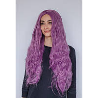 Парик на сетке фиолетовый длинные волосы