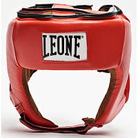 Шлем боксерский для соревнований кожаный Leone Contest Red L красный