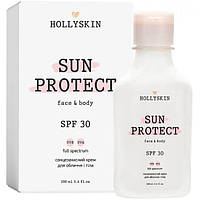 Солнцезащитный крем для лица и тела Hollyskin Sun FaceBody Cream Protect SPF 30, 100ml