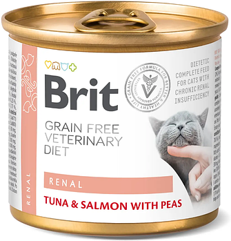 Вологий корм для кішок з хронічною нирковою недостатністю Brit VetDiets Renal 200 г