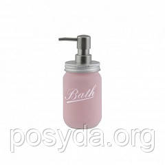 Дозатор для рідкого мила Ретро рожевий Ø 8 см H 19 см, фото 1