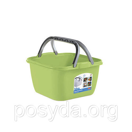 Кошик IDRA з ручками 13л, квадрат, лайм (PR129P/1)