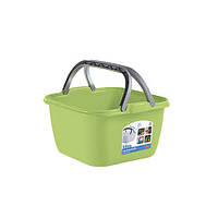 Кошик IDRA з ручками 13л, квадрат, лайм (PR129P/1)