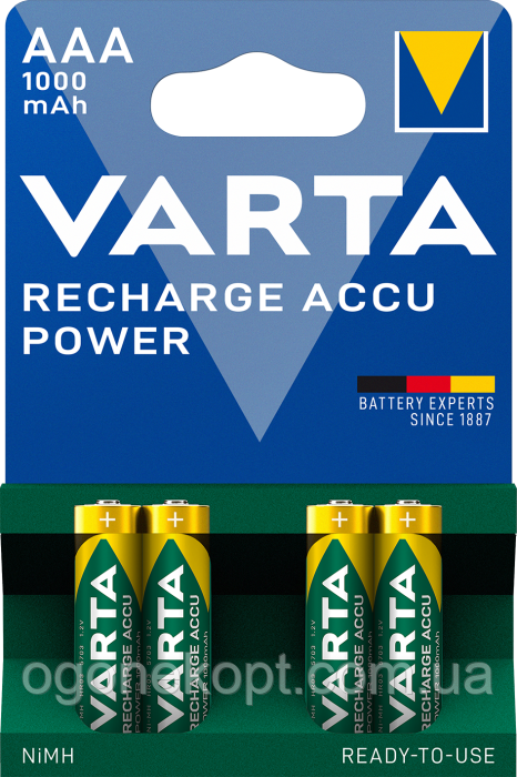 Акумулятори Varta — Rechargeable AAA HR03 1000mAh