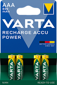 Акумулятори Varta — Rechargeable AАА HR3 800 mAh 1.2V