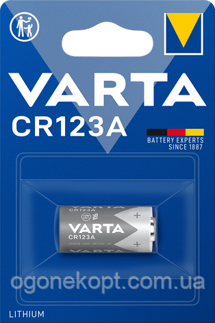 Батарейки Varta - Professional Lithium CR123A Li-Ion 3V 1/10/50 шт., фото 1