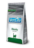 Сухой корм Farmina VetLife Obesity - с мясом птицы для котов и кошек при ожирении и избыточном весе, 2 кг