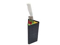Подставка для кухонных ножей с наполнителем Стойка для ножей пластиковая треугольная 11,5*11,5 cm H 22,5 cm