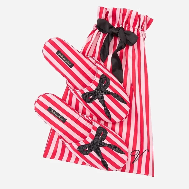 Тапочки Домашні Victoria's Secret Signature Satin Slippers (Розмір L 39-40), фото 1