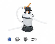Каркасний басейн Bestway 56457 (412х201х122 см) (Пісочний фільтр-насос 3028 л/год, драбина, дозатор), фото 4