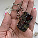 Брелок-оберіг Куб Яшма Кров дракона (Епідот+Яшма) Натуральний камінь для ключів та сумок, брелок на подарунок, талісман, фото 6
