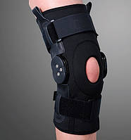 Ортез на колінний суглоб з шарнірами для регулювання кута згинання, роз'ємний ES-797, Ortop