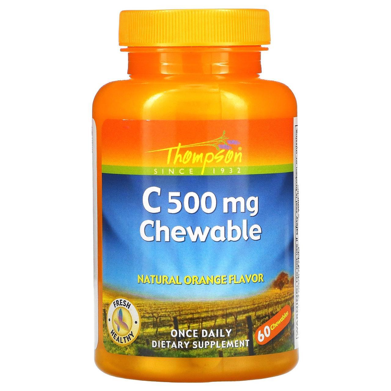 Вітамін C, Vitamin C 500 mg 60 Chewables (Orange)